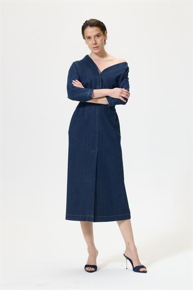 Salvatore Denim Elbise