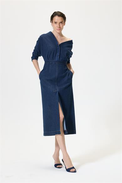 Salvatore Denim Elbise