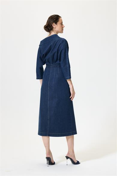 Salvatore Denim Elbise