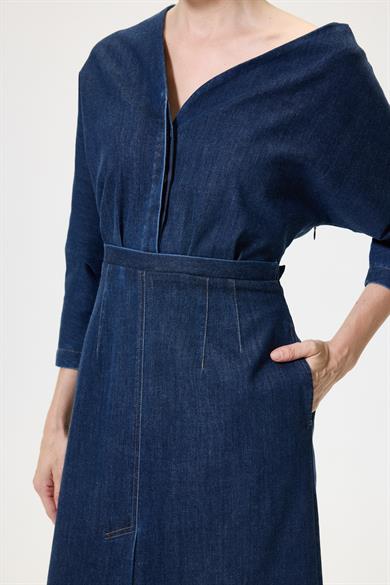 Salvatore Denim Elbise