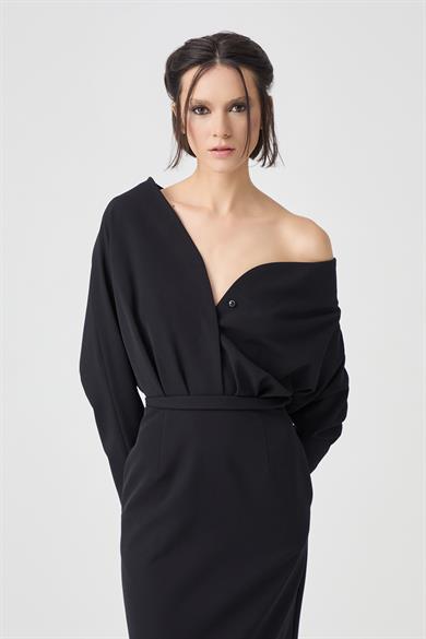 Salvatore Siyah Elbise