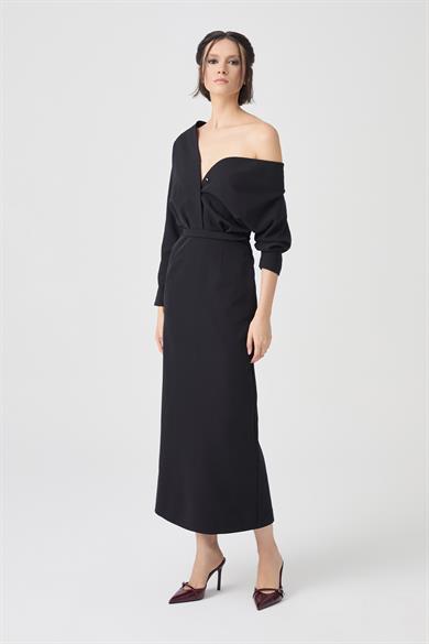 Salvatore Siyah Elbise