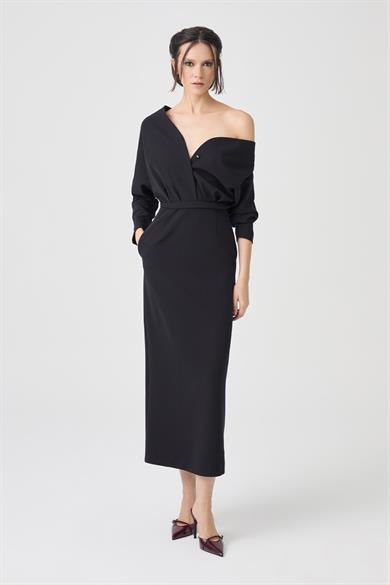 Salvatore Siyah Elbise
