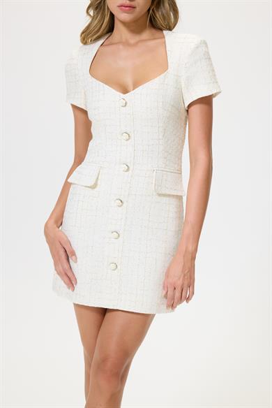 Shine Krem Tüvit Elbise