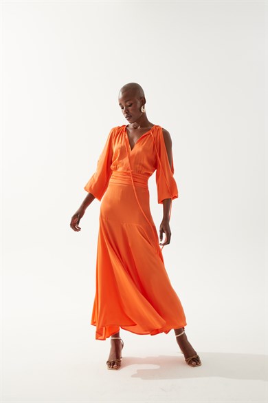 Solina Turuncu Elbise