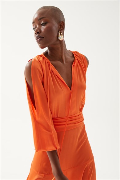 Solina Turuncu Elbise