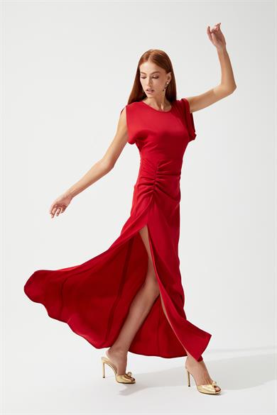 Visteria Kırmızı Elbise