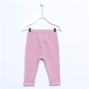 Bebek Kız Açık Pembe Düğme Detaylı Cepli Sweat Pantolon - JP 110394