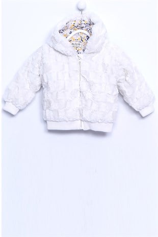 Beige color Plush Lined Coat طفل-بناتي |MC 63723