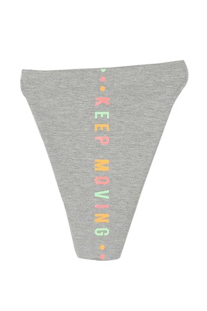 Gray Melange Color Printed Elastic Waist Girl Knitted Leggings |TC 219068