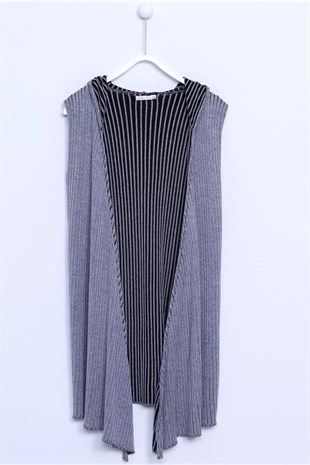 Gray knitted vest | T 310767