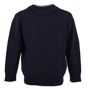 Navy Blue Long Sleeve Male Kids Sweatshirt | T 214780