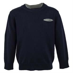 Navy Blue Long Sleeve Male Kids Sweatshirt | T 214780