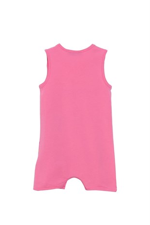 Silversunkids | طفل-بناتي pink color Printed Shoulder Snap Knitted Tulum | Ct 618063