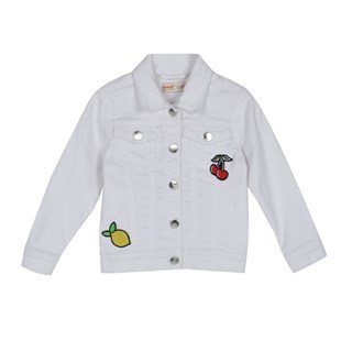 Silversunkids | Kız Çocuk Beyaz Renkli Nakışlı  Ceket | CK 215528