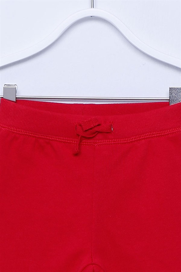Kırmızı Renkli Beli Ve Paçası Lastikli Örme Sweat Pantolon |JP-112931