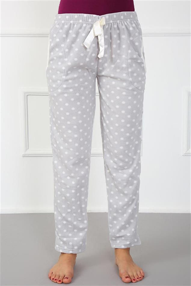 Moda Çizgi Bayan Welsoft Polar Tek Alt Pijama 210045
