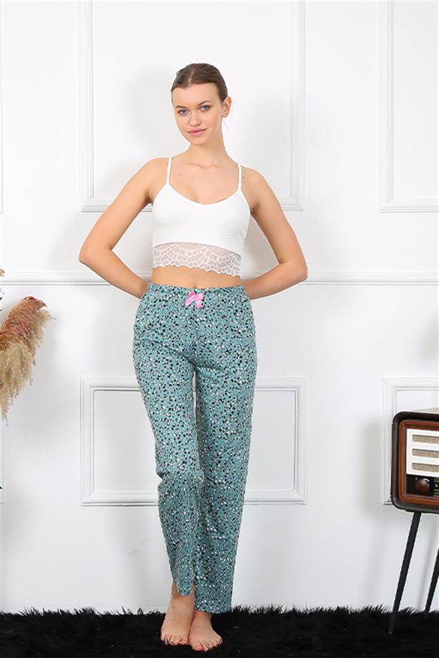 Moda Çizgi Kadın Pamuklu Alt Pijama 27454