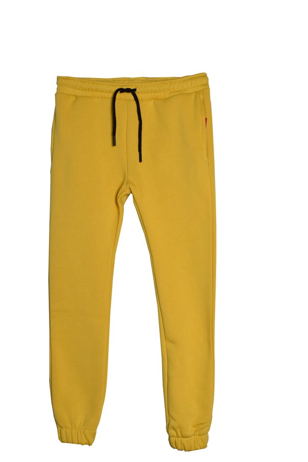 Sarı Renkli Beli ve Paçaları Lastikli Genç Erkek Sweatpantolon - JP 319028 |Silversunkids