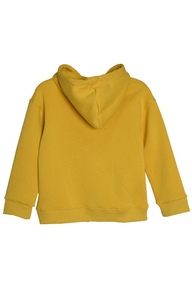 Sarı Renkli Cepli Kapüşonlu Genç Erkek Sweatshirt-JS 318703 |Silversunkids