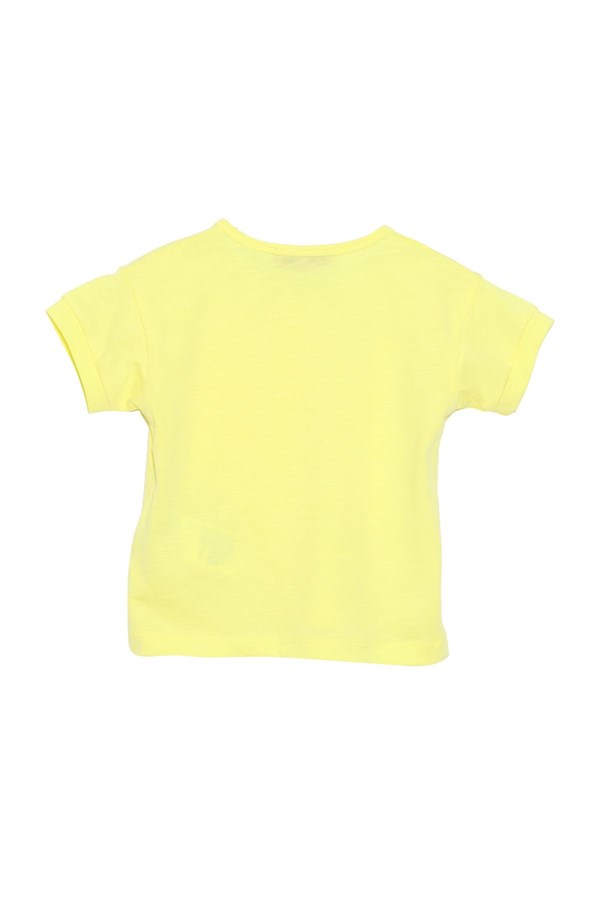 Silversunkids | Bebek Erkek Sarı Renkli Düğmeli Cep Detaylı Tişört | BK 118128