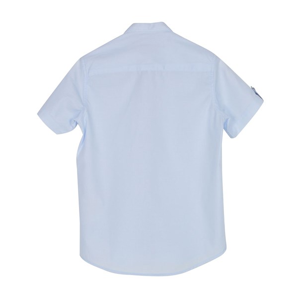 Silversunkids | Erkek Genç A.Mavi Renkli Kolları Düğme Detaylı Dokuma Gömlek | GC 316243