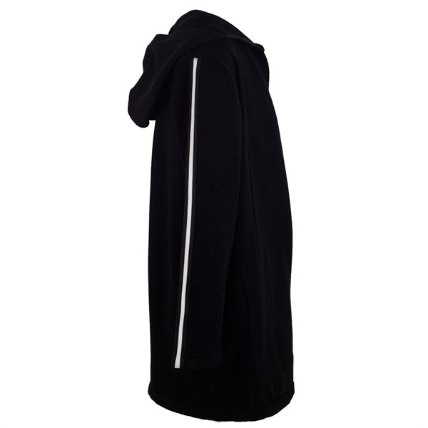 Siyah Renkli Kapşonlu Uzun Kol Kol Yanları Şeritli Erkek Çocuk Kazak|T 314857