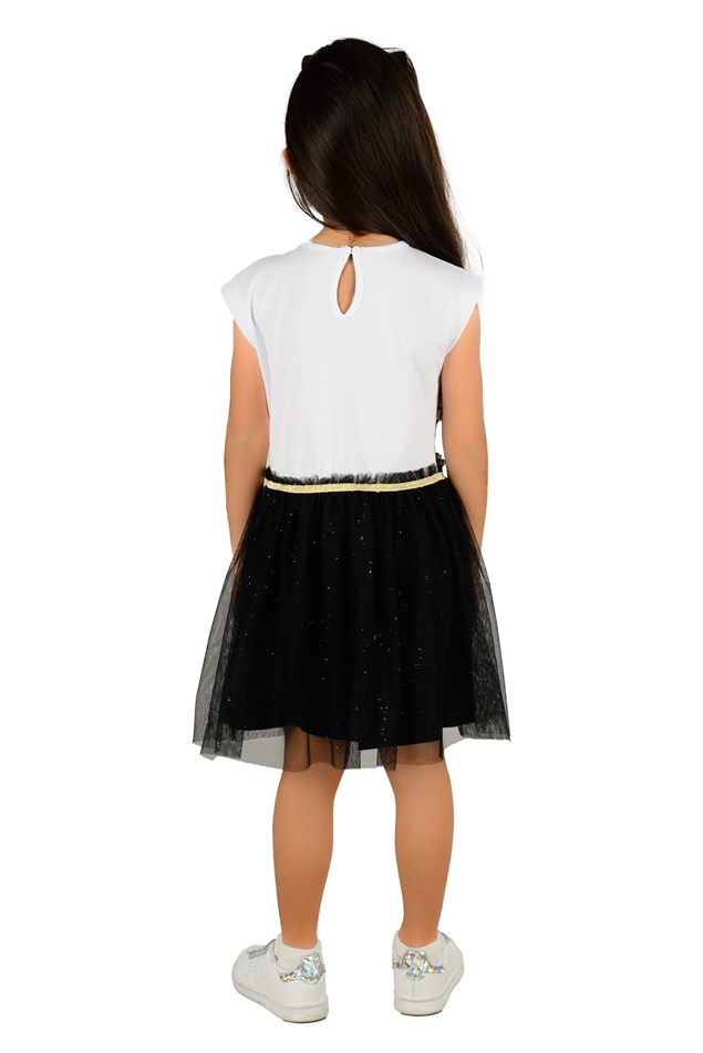 Siyah Renkli Payet Nakışlı Kız Çocuk Tütü Elbise |EK 219042