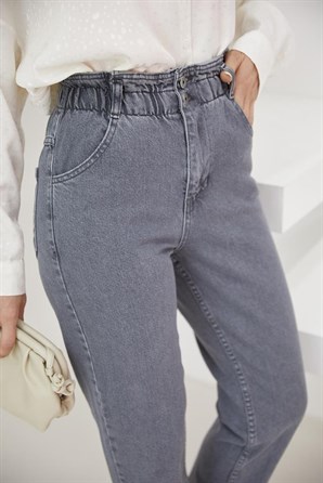 Beli Lastikli Mom Jeans Pantolon S241 Antrasit