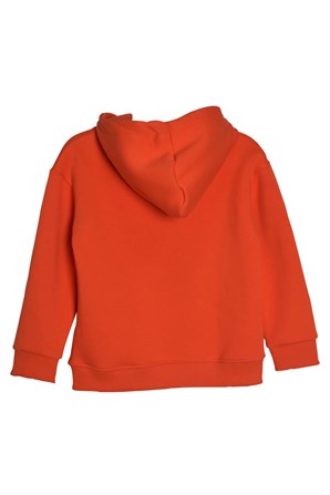 Coral Renkli Cepli Kapüşonlu Genç Erkek Sweatshirt-JS 318703 |Silversunkids