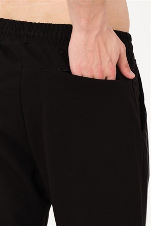 Erkek Siyah Cepli Regular Fit Lastik Paça Basic Eşofman Altı - EJM 8599 | Silversun