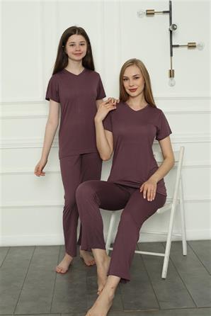 Moda Çizgi Anne Kız Aile Penye Pijama Takım Ayrı Ayrı Satılır. Fiyatları Farklıdır 50106