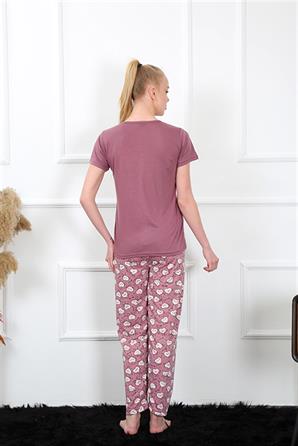 Moda Çizgi Kadın Kısa Kol Pijama Takım 20414