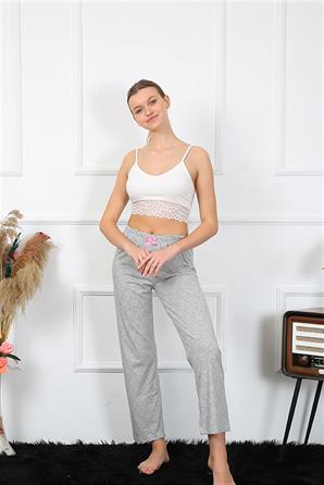 Moda Çizgi Kadın Pamuklu Alt Pijama 27457