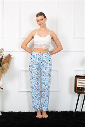 Moda Çizgi Kadın Pamuklu Alt Pijama 27469