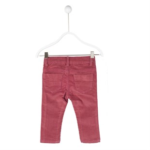 Pembe Renkli Cepli Dokuma Bebek Kız Pantolon|PC 115120
