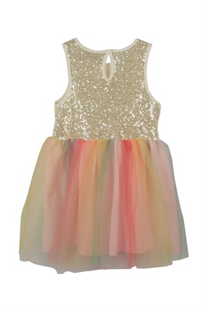 Pembe Renkli Payet Nakışlı Kız Çocuk Tütü Elbise |EK 219035