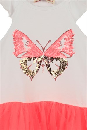 Pembe Renkli Payet Nakışlı Kız Çocuk Tütü Elbise |EK 219058