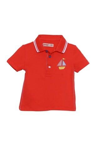 Silversunkids | Bebek Erkek Coral Renkli Polo Yakalı Tişört | BK 118037