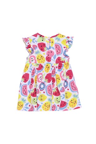 Silversunkids | Bebek Kız Karışık Desenli Kolları Fırfırlı Örme Elbise | EK 118054