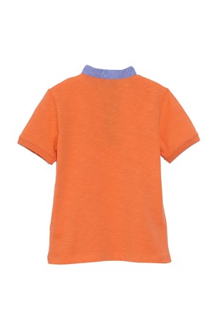 Silversunkids | Erkek Çocuk Coral Renkli Polo Yakalı Tişört | BK 217995-3