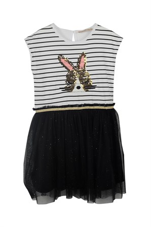 Siyah Renkli Payet Nakışlı Kız Çocuk Tütü Elbise |EK 219042