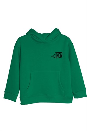Yeşil Renkli Cepli Kapüşonlu Genç Erkek Sweatshirt-JS 318703 |Silversunkids