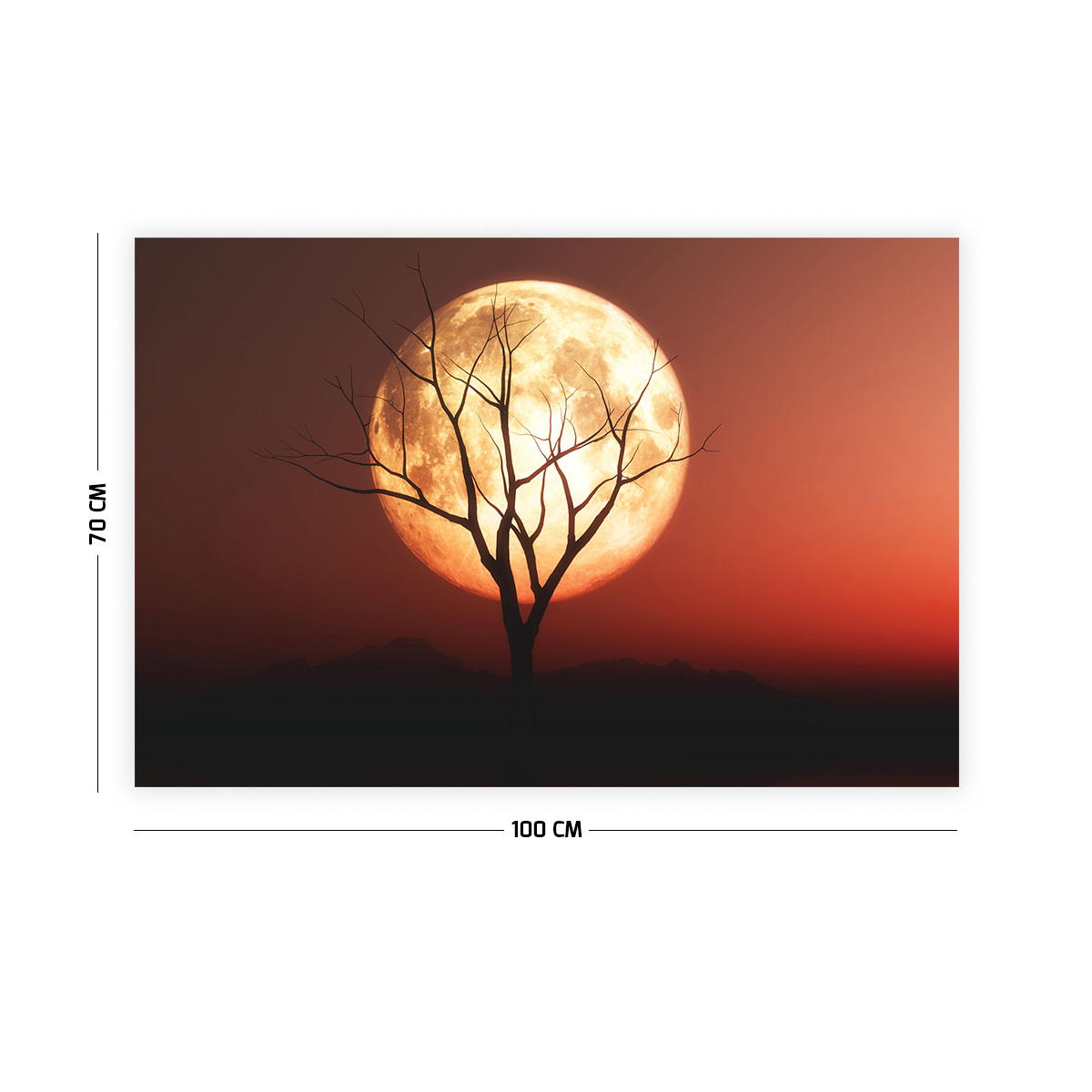 Vagonik Ağaç ve Dolunay Duvar Örtüsü