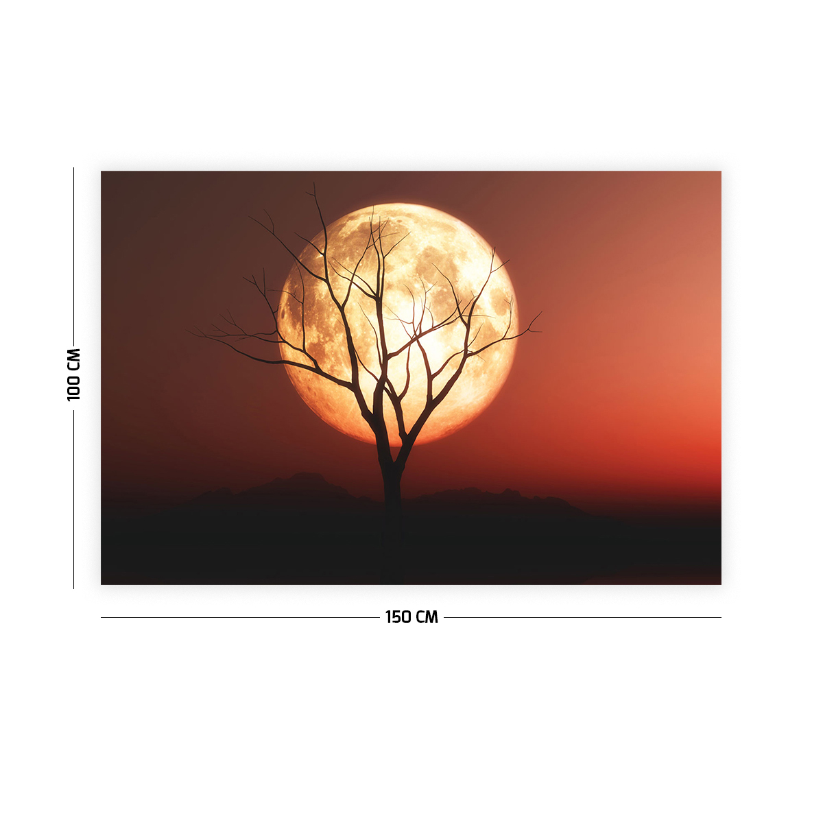 Vagonik Ağaç ve Dolunay Duvar Örtüsü