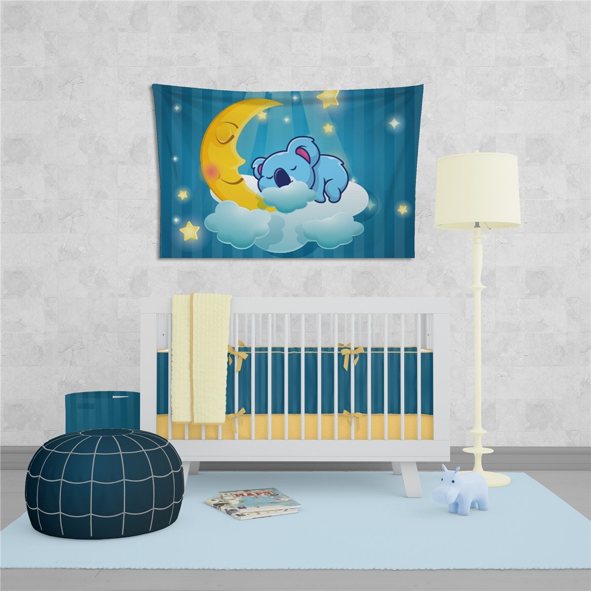 Vagonik Ay Dede Çocuk Oda Duvar Örtüsü