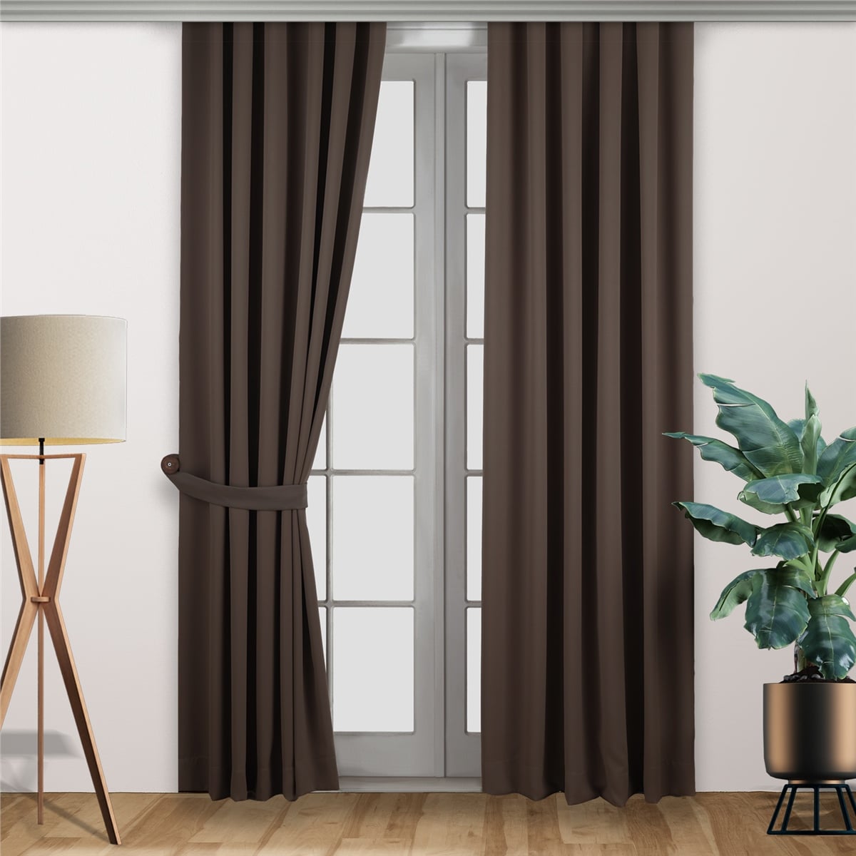 Blackout Fon Perde 150 x 230 cm Koyu Kahve