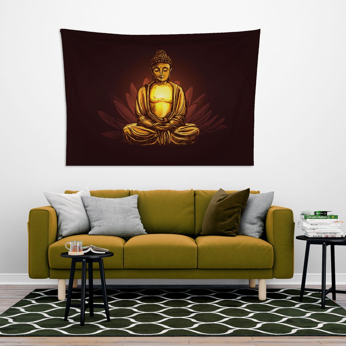 Vagonik Buddha Meditasyon Duvar Örtüsü