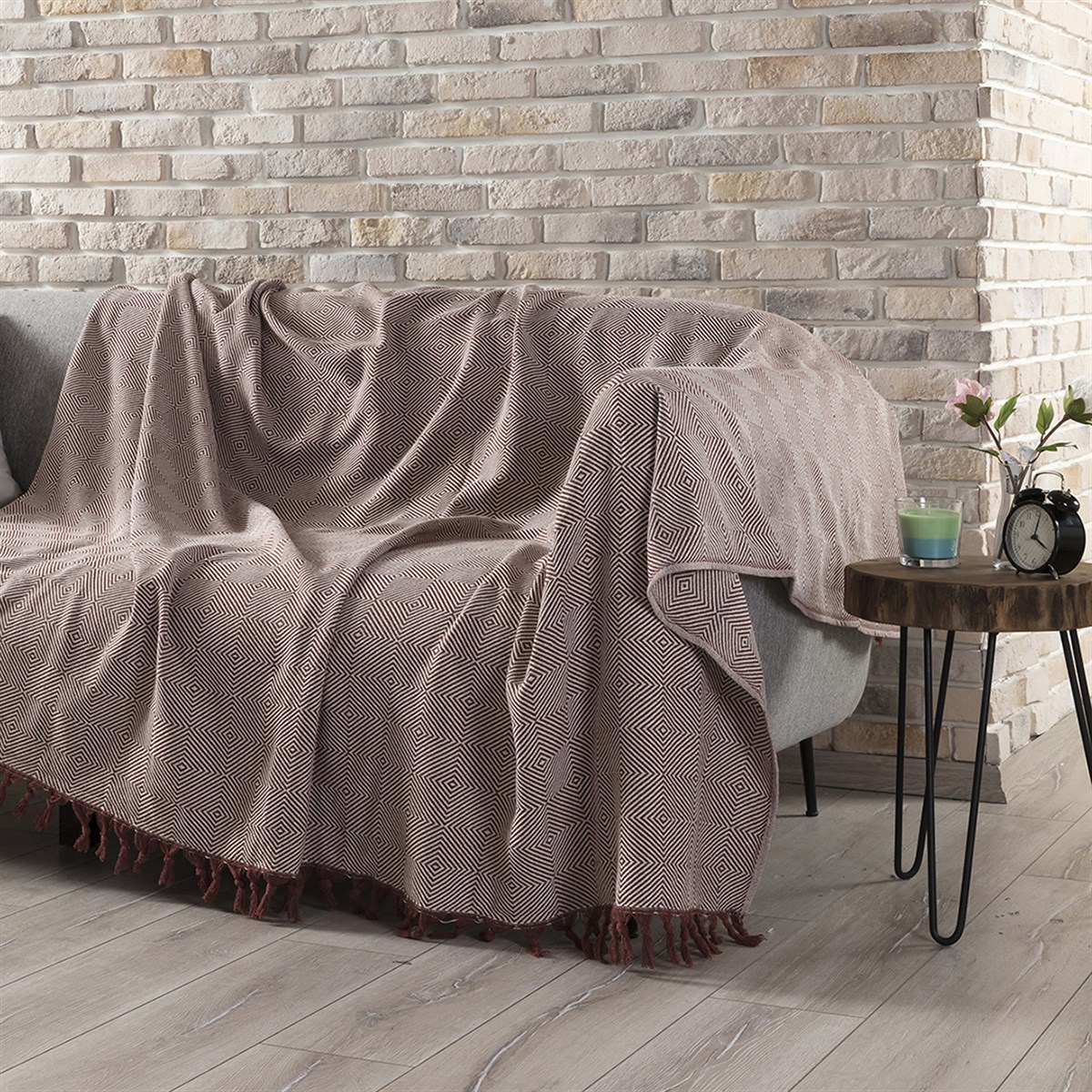 Çok Amaçlı Sık Dokuma Bordo Koltuk Örtüsü 180x230 cm