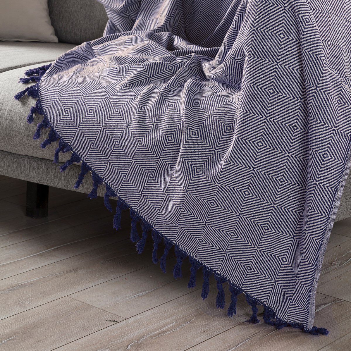 Vagonik Diamond Çok Amaçlı Sık Dokuma Lacivert Koltuk Örtüsü 180x230 cm